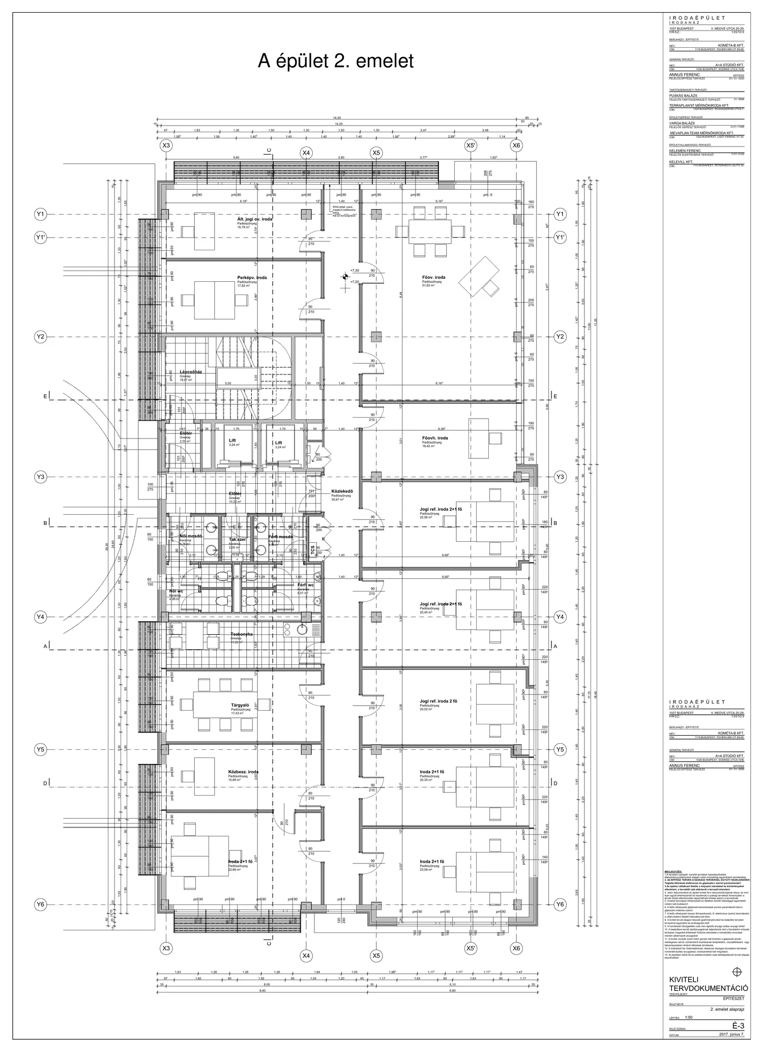 A épület 2. emelet - Alaprajz