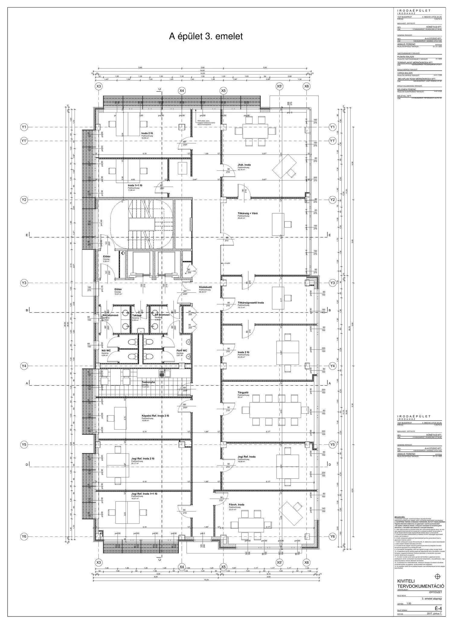 A épület 3. emelet - Alaprajz