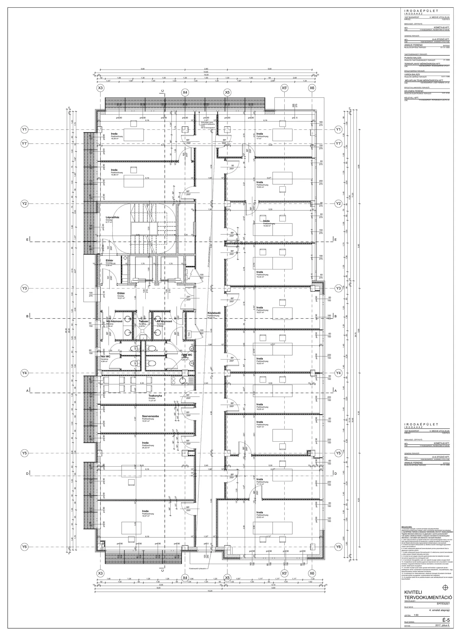 A épület 4. emelet - Alaprajz