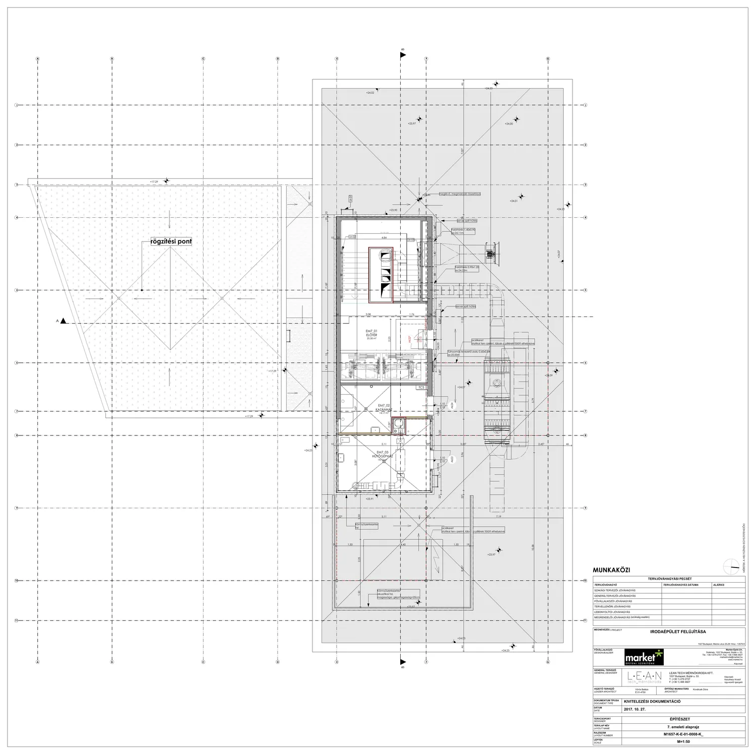 B épület 7. emelet - Alaprajz